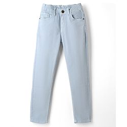 Pine Kids Denim Woven Full Length Washed Jeans - Light Blue