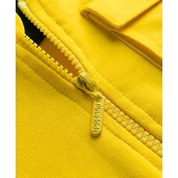 Pine Kids 100% Cotton Knit Full Sleeves Hooded Sweatshirt With Super Print - Yellow