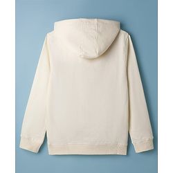 Pine Kids Cotton Knit Sweatshirt Hooded Neck Graphic Print Offwhite 4-5 Years