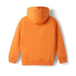 Pine Kids Cotton Knit Full Sleeves Hooded Sweatshirt With Tiger Print - Orange