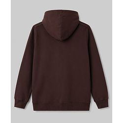 Pine Kids Cotton Knit Hooded Sweatshirt T-Rex Print Brown 4-5 Years