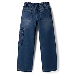 Pine Kids Woven Full Length Washed Denim Jeans - Blue