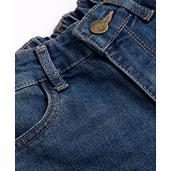 Pine Kids Woven Full Length Washed Denim Jeans - Blue