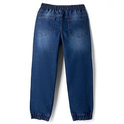 Pine Kids Denim Woven Full Length Washed Jeans - Navy Blue