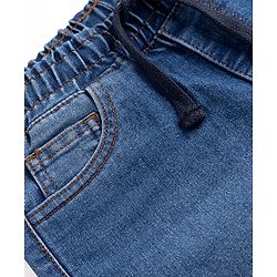 Pine Kids Denim Woven Full Length Washed Jeans - Navy Blue
