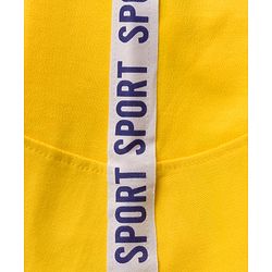 Pine Kids 100% Cotton Knit Full Sleeves Text Printed Sweatshirt - Yellow & Navy Blue