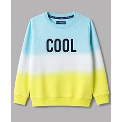 Pine Kids 100% Cotton Knit Full Sleeves Cool Printed Sweatshirt - Light Blue