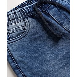 Pine Kids Woven Full Length Washed Denim Jeans - Blue