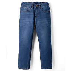 Pine Kids Denim Woven Full Length Washed Jeans - Blue