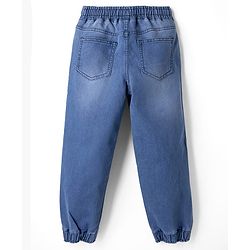 Pine Kids Denim Woven Full Length Washed Jeans - Blue
