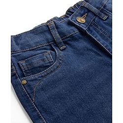 Pine Kids Denim Woven Full Length Washed Jeans - Blue