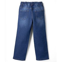 Pine Kids Denim Woven Full Length Washed Jeans - Blue
