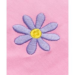 Pine Kids 100% Cotton Knit Raglan Full Sleeves Floral Printed Sweatshirt - Pink