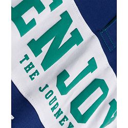 Pine Kids Cotton Knit Sweatshirt with Full Sleeves and Enjoy The Journey Text Print - Green