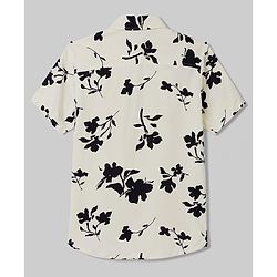 Pine Kids Cotton Woven Printed Shirts Half Sleeves - Off White