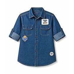 Pine Kids Cotton Woven Denim Shirts with Roll Up Sleeves Multi Color 4-5 Years