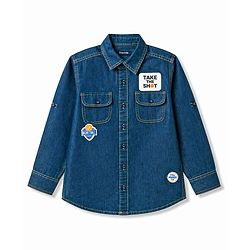 Pine Kids Cotton Woven Denim Shirts with Roll Up Sleeves Multi Color 4-5 Years