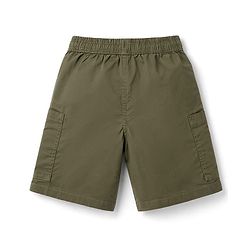 Pine Kids Cotton Knit Half Sleeves Solid T-Shirt & Shorts Set - Orange & Olive Green
