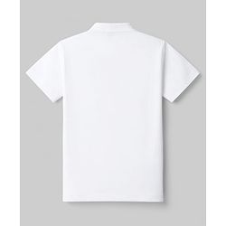 Pine Kids Cotton Knit Half Sleeves Solid T-Shirt & Shorts Set - White & Navy Blue