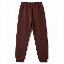 Pine Kids Knit Full Length Text Printed Lounge Pant - Brown