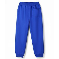 Pine Kids Cotton Knit Full Length Text Printed Lounge Pant - Blue