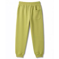 Pine Kids Cotton Knit Full Length Solid Lounge Pant - Olive Green