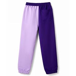 Pine Kids Cotton Knit Full Length Text & Girl Printed Lounge Pant - Violet