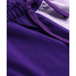 Pine Kids Cotton Knit Full Length Text & Girl Printed Lounge Pant - Violet