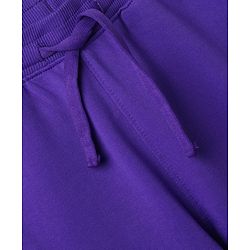Pine Kids Cotton Knit Full Length Solid Track Pant With Cargo Pockets - Purple