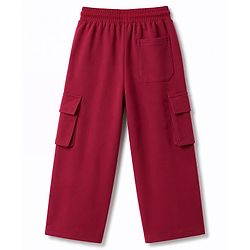 Pine Kids Knit Full Length Lounge Pant With Cargo Pockets - Red