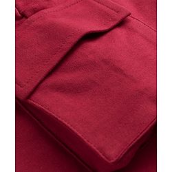 Pine Kids Knit Full Length Lounge Pant With Cargo Pockets - Red