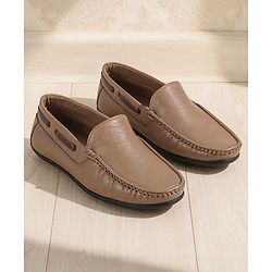 Pine Kids Slip On Formal Shoes - Tan