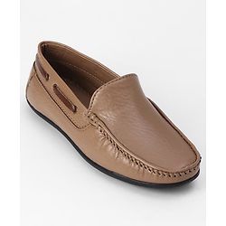 Pine Kids Slip On Formal Shoes - Tan