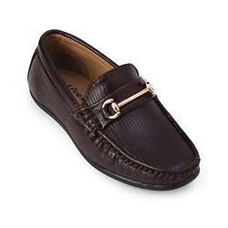 Pine Kids Slip On Formal & Party Wear With Applique - Brown