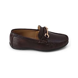 Pine Kids Slip On Formal & Party Wear With Applique - Brown