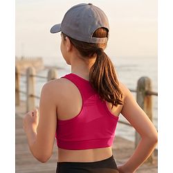 Pine Active Knit Sleeveless Super Stretch Extra Soft Sports Bra - Purple