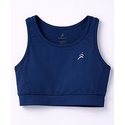 Pine Active Lycra Knit Sleeveless Super Stretch Sports Bra - Navy Blue