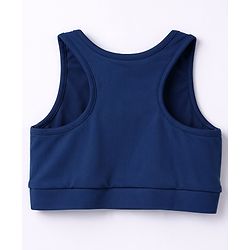 Pine Active Lycra Knit Sleeveless Super Stretch Sports Bra - Navy Blue
