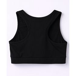 Pine Active Lycra Knit Sleeveless Super Stretch Extra Soft Sports Bra - Black
