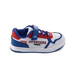 Pine Kids Marvel Velcro Closure Casual Shoes With Avengers Print - White & Red