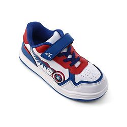 Pine Kids Marvel Velcro Closure Casual Shoes With Captain America Print - White & Red