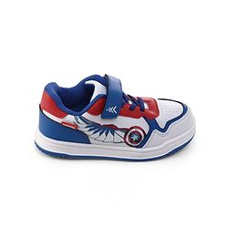 Pine Kids Marvel Velcro Closure Casual Shoes With Captain America Print - White & Red