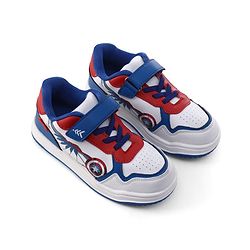 Pine Kids Marvel Velcro Closure Casual Shoes With Captain America Print - White & Red