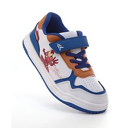 Pine Kids Marvel Velcro Closure Casual Shoes With Iron Man Print - Blue & White