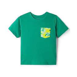 Pine Kids Cotton Knit Half Sleeves Camouflage Printed T-Shirt & Shorts Night Suit - Green