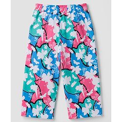 Pine Kids Cotton Knit Half Sleeves Butterfly Printed T-Shirt & Pyjama Night Suit - Blue