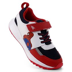 Pine Kids Marvel Velcro Closure Sneakers With Spider Man Print - Red & White