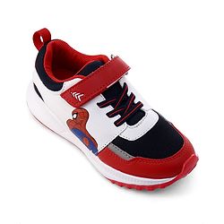 Pine Kids Marvel Velcro Closure Sneakers With Spider Man Print - Red & White