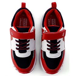Pine Kids Marvel Velcro Closure Sneakers With Spider Man Print - Red & White