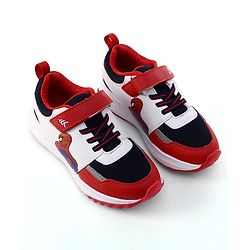 Pine Kids Marvel Velcro Closure Sneakers With Spider Man Print - Red & White